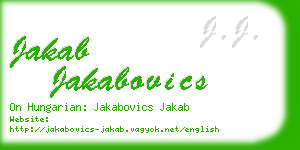 jakab jakabovics business card